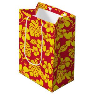 SACOLA PARA PRESENTES MÉDIA PINK BIKINI (VERMELHO/DOURADO)