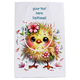 Sacola Para Presentes Média Pintinho Feliz de Aniversário