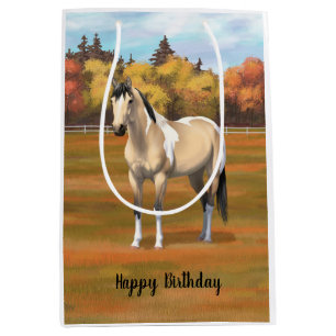 Sacola Para Presentes Média Pinto Pinto Dun Paint Horse