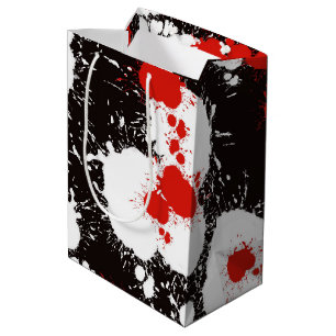Sacola Para Presentes Média Pintor preto, branco e vermelho