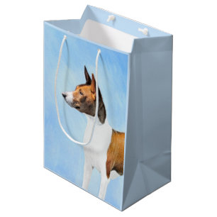 Sacola Para Presentes Média Pintura Basenji - Arte Original Custa