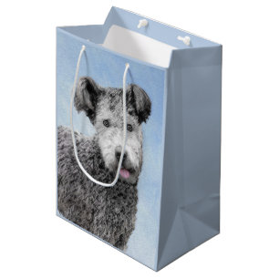 Sacola Para Presentes Média Pintura De Pumi - Arte De Cão Original Bonita
