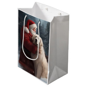 Sacola Para Presentes Média Pirenéus excelentes com Natal Festivo