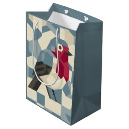 Sacola Para Presentes Média Pisco-rouxinol Vermelho em Bolsa de Presente de Bl