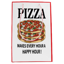 Sacola Para Presentes Média Pizza Faz A Cada Hora Uma Pizza Feliz Em Hora