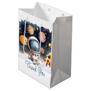 Sacola Para Presentes Média Planetas Exteriores Feliz Aniversário Favorece Bag