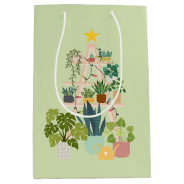 Sacola Para Presentes Média Planta da Casa de Natal