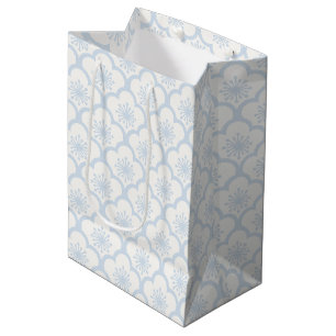 Sacola Para Presentes Média Pó de Sakura Macio Azul - Neutro