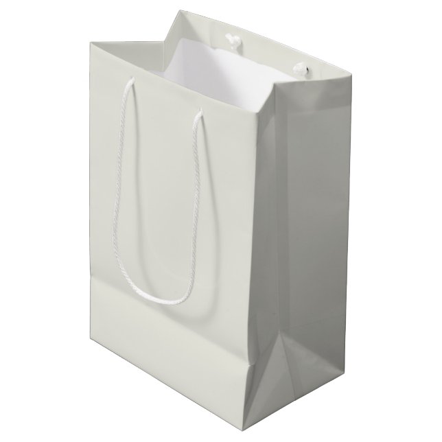 Sacola Para Presentes Média Pombo Branco Cor Sólida (Frente inclinada)