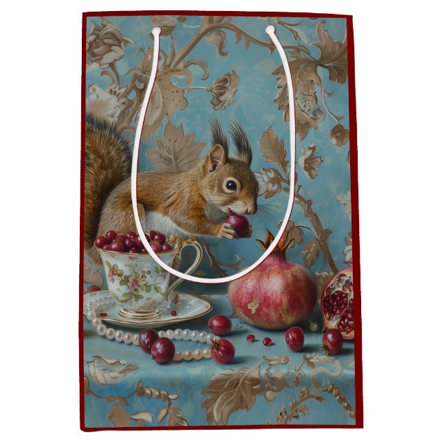 Sacola Para Presentes Média Pomegranato - Saco de Papel (Frente)