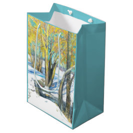 Sacola Para Presentes Média ponte no inverno