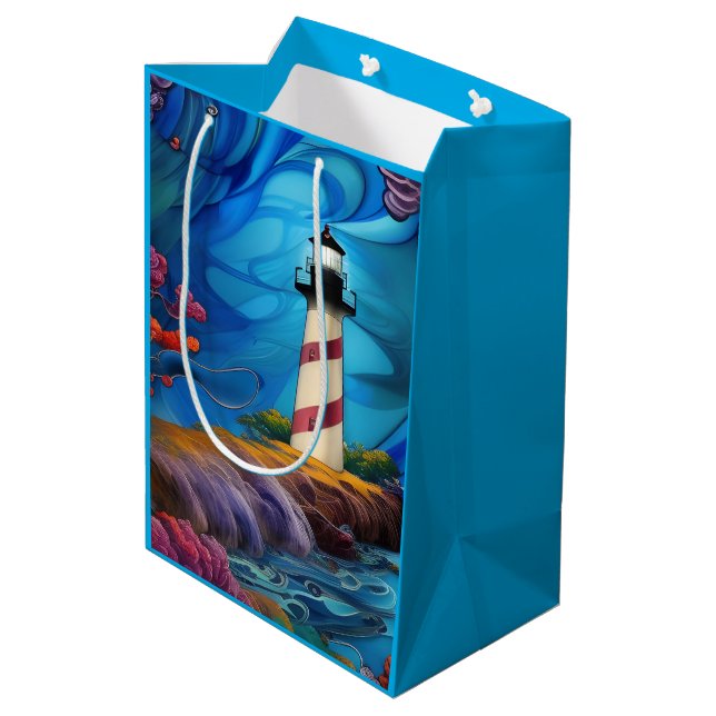 Sacola Para Presentes Média Ponto de farol (Verso inclinado)