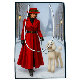 Sacola Para Presentes Média Poodle Padrão Férias