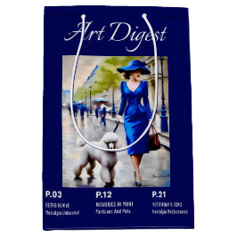 Sacola Para Presentes Média Poodle Parisiense E Pets