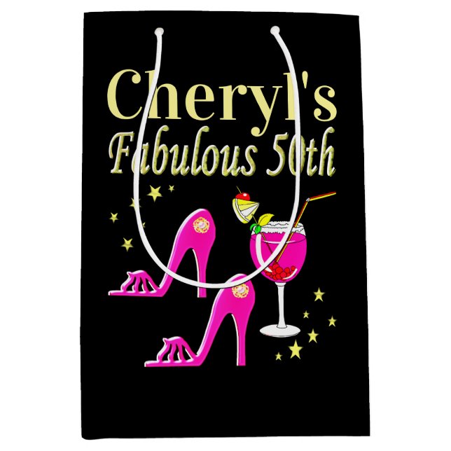 SACOLA PARA PRESENTES MÉDIA POPULAR PINCO 50º ANIVERSÁRIO DESIGN DIVA (Frente)