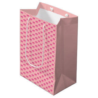 Sacola Para Presentes Média Porco Rosa