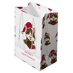 Sacola Para Presentes Média Porquinho-da-índia Primeiro Natal Presente Persona