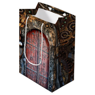 Sacola Para Presentes Média Porta Gótica Steampunk