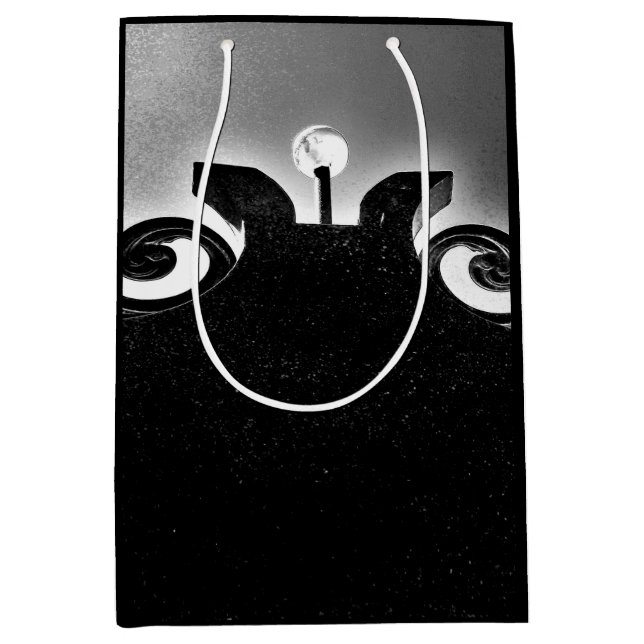 Sacola Para Presentes Média Porta Preta (Frente)