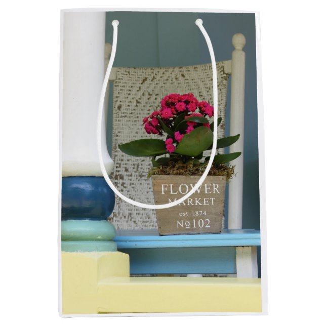 Sacola Para Presentes Média Pote da Flor do Mercado - Vinha de Martha (Frente)