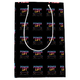 Sacola Para Presentes Média Power Lift Aesthetic Barbell Gradient Gym Tee