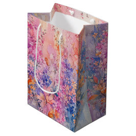 Sacola Para Presentes Média Prado Floral Enfeitiçado