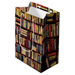 Sacola Para Presentes Média Prateleiras de Biblioteca