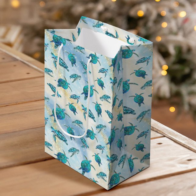 Sacola Para Presentes Média Preguiça-de-praia (Criador carregado)