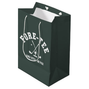 Sacola Para Presentes Média Presente de Aniversário de 40 anos de Golfe Presen