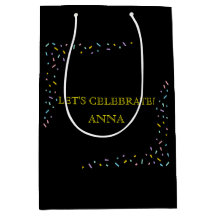 Presente de Celebração com Moldura de Confetes Pas