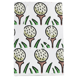 Sacola Para Presentes Média Presente de Golfista Bolas de Golfe Superdimension