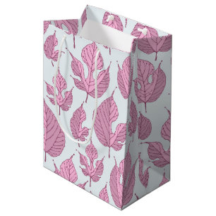 Sacola Para Presentes Média Presente médio B de padrão de folhas de amora cont