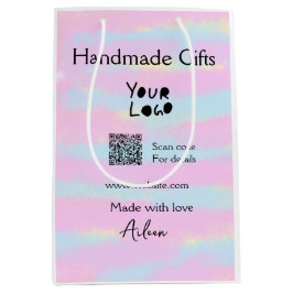 Sacola Para Presentes Média Presentes artesanais femininos feitos com amor QR