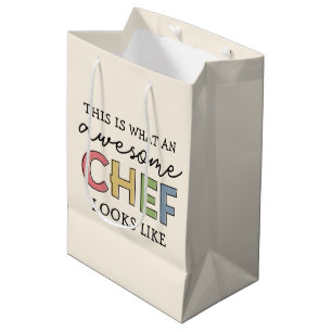 Sacola Para Presentes Média Presentes incríveis de chef Melhor Chef Engraçad