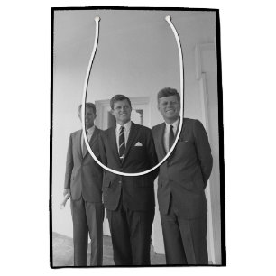 Sacola Para Presentes Média Presidente John Kennedy & Brothers American Camelo
