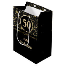 Preto e Dourado Aniversário de QUALQUER IDADE 7” c
