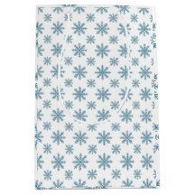 Pretty retro snowflake pattern blues watercolor