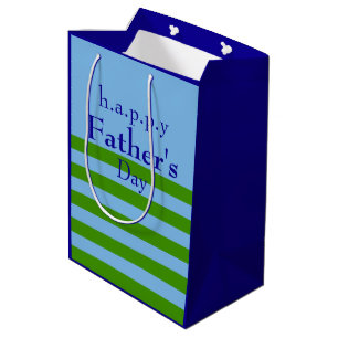 Sacola Para Presentes Média Primavera de Ocasião Personalizado Verde e Azul
