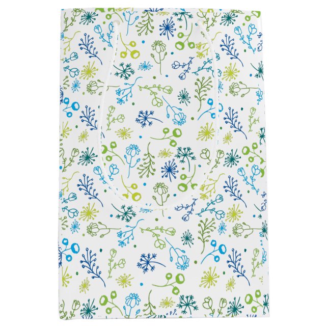 Sacola Para Presentes Média Primavera Fling Floral (Frente)