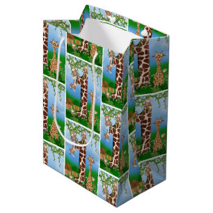 Sacola Para Presentes Média primeiro aniversario Selva
