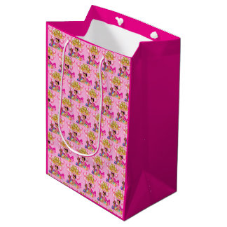 Sacola Para Presentes Média Princesa a Rosa