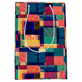 Sacola Para Presentes Média Prismatic Blocks – Modern Abstract Geometric