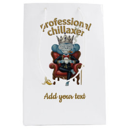 Sacola Para Presentes Média Professional Chillaxer Monkey king Funny Cool App