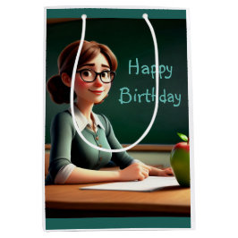 Sacola Para Presentes Média Professor com Apple