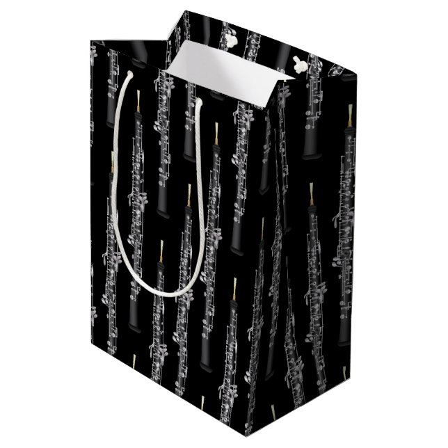 Sacola Para Presentes Média Professor de Música Oboe Musical (Verso inclinado)