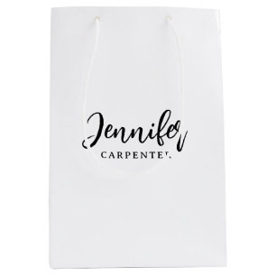 Sacola Para Presentes Média Profissional elegante moderno minimalista adiciona