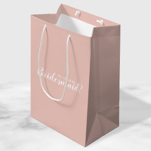 Sacola Para Presentes Média Proposta de Bridesmaid Personalizada Moderna