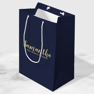 Sacola Para Presentes Média Proposta Moderna de Bridesmaid