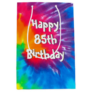 Sacola Para Presentes Média Psychedelic Tie Dye 85. º Aniversário Saco médi