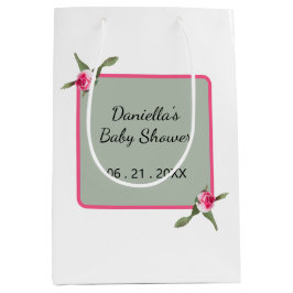 Sacola Para Presentes Média Pulverização Floral Personalizada